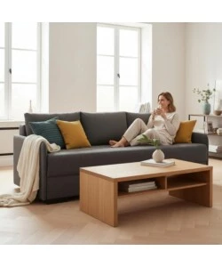 DIVANO 3 POSTI BELLAHOME "GEMINI" GRIGIO, 200X95X91 CM