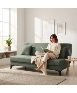 DIVANO 3 POSTI BELLAHOME "ABETE" VERDE SCURO, 185X78X90 CM