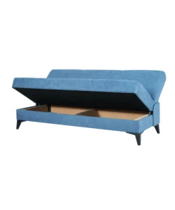 DIVANO 3 POSTI BELLAHOME "ABETE" BLU, 185X78X90 CM