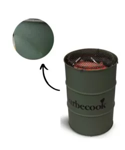 OUTLET - DIFETTI ESTETICI - BARBECUE A CARBONE BARBECOOK "EDSON" COLORE VERDE MILITARE E CON SUPERFICIE DI COTTURA DIAMETRO 47,5 CM