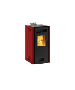 STUFA A PELLET VENTILATA INVICTA "ADRANO PLUS" ROSSO 7,3 KW
