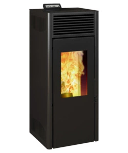 STUFA A PELLET VENTILATA INVICTA "NOLA PLUS" NERO 9,5 KW