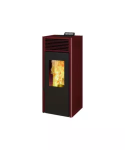 Stufa a pellet ventilata Invicta "Nola Plus" rosso 9,5 kW