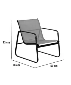 SET DA GIARDINO EUROGARDEN "MAGNOLIA" GRIGIO 4 SEDUTE E TAVOLINO