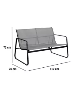 SET DA GIARDINO EUROGARDEN "MAGNOLIA" GRIGIO 4 SEDUTE E TAVOLINO