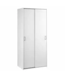 ARMADIO 2 ANTE SCORREVOLI "SPACE" BIANCO 77,6X48,2X175,4 CM