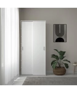 ARMADIO 2 ANTE SCORREVOLI "SPACE" BIANCO 77,6X48,2X175,4 CM