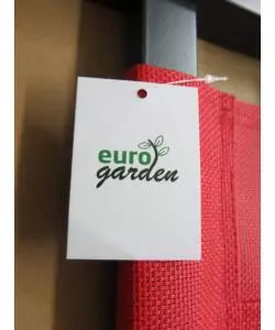 SPIAGGINA PIEGHEVOLE REGOLABILE EUROGARDEN "RELAX" CON CUSCINO IN TEXTILENE ROSSO 100X60X95 CM