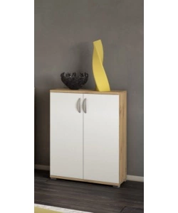 MOBILE MULTIUSO 2 ANTE "LONDRA 01" ROVERE BIANCO, 60X35X83 CM