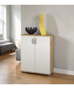 MOBILE MULTIUSO 2 ANTE "LONDRA 01" ROVERE BIANCO, 60X35X83 CM