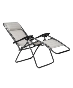 SDRAIO DA ESTERNO PIEGHEVOLE RECLINABILE EUROGARDEN "ZERO GRAVITY" GRIGIO MELANGE 178X65X110 CM