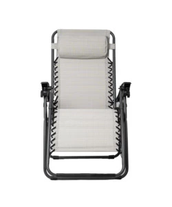 SDRAIO DA ESTERNO PIEGHEVOLE RECLINABILE EUROGARDEN "ZERO GRAVITY" GRIGIO MELANGE 178X65X110 CM