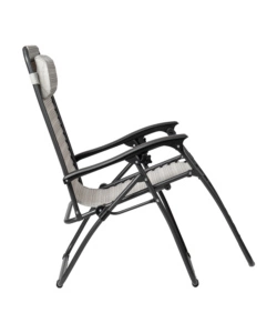 SDRAIO DA ESTERNO PIEGHEVOLE RECLINABILE EUROGARDEN "ZERO GRAVITY" GRIGIO MELANGE 178X65X110 CM