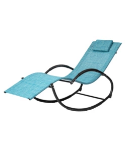 SDRAIO A DONDOLO DA ESTERNO EUROGARDEN "RELAXING" AZZURRO MELANGE 64X160X81 CM
