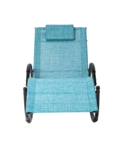 SDRAIO A DONDOLO DA ESTERNO EUROGARDEN "RELAXING" AZZURRO MELANGE 64X160X81 CM