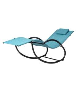 SDRAIO A DONDOLO DA ESTERNO EUROGARDEN "RELAXING" AZZURRO MELANGE 64X160X81 CM