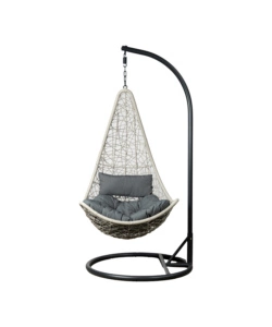 POLTRONA SOSPESA DA ESTERNO EUROGARDEN "MEZZALUNA" GRIGIO 95X125 CM