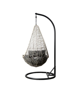 POLTRONA SOSPESA DA ESTERNO EUROGARDEN "MEZZALUNA" GRIGIO 95X125 CM