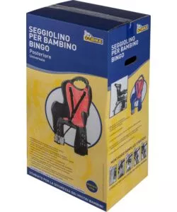 SEGGIOLINO POSTERIORE UNIVERSALE PER BICICLETTA ON BIKE "BING", PORTATA MASSIMA 22 KG