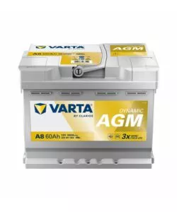 BATTERIA DI AVVIAMENTO AUTO VARTA "A8" 12V 60AH