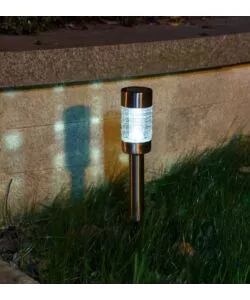 LUCE SOLARE LED DA ESTERNO EUROGARDEN IN VETRO 6,2X6,2X41,5 CM