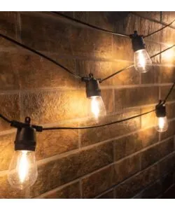 CATENA SOLARE DA ESTERNO EUROGARDEN CON 10 LAMPADINE LED A LUCE CALDA, LUMINOSITA' REGOLABILE, 8 MODALITA' 5W 7 MT