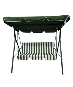 DONDOLO DA GIARDINO 3 POSTI EUROGARDEN "STRIPES" FANTASIA RIGHE VERDI 172X112X152 CM