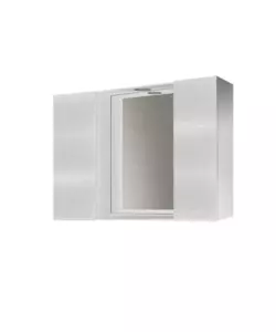 SPECCHIERA CON 2 ANTE E FARETTO LED BIANCO 81X16X60 CM