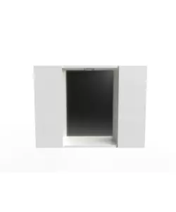 SPECCHIERA CON 2 ANTE E FARETTO LED BIANCO 81X16X60 CM