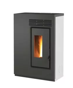 Stufa a pellet ventilata slim Caris "Fiore" bianco 5,0 kW