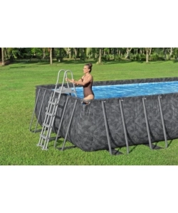 PISCINA FUORI TERRA CON STRUTTURA BESTWAY "APX 365" EFFETTO MARMO SCURO 732X366X132 CM