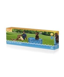 PISCINA FUORI TERRA CON STRUTTURA ROTONDA GIOCO PER CANI BESTWAY "FETCHIN' FUN" BLU 122X122X30,5 CM