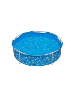 PISCINA FUORI TERRA CON STRUTTURA ROTONDA GIOCO PER CANI BESTWAY "FETCHIN' FUN" BLU 122X122X30,5 CM