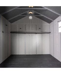 CASETTA DA GIARDINO LIFETIME IN RESINA EFFETTO LEGNO GRIGIO 244X305X241 CM