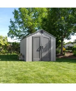 CASETTA DA GIARDINO LIFETIME IN RESINA EFFETTO LEGNO GRIGIO 244X305X241 CM