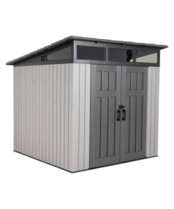 CASETTA DA GIARDINO LIFETIME IN RESINA EFFETTO LEGNO GRIGIO 2,54X2,54X2,37 CM