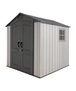 CASETTA DA GIARDINO LIFETIME IN RESINA EFFETTO LEGNO GRIGIO 214X214X227 CM