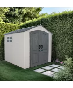 CASETTA DA GIARDINO LIFETIME IN RESINA GRIGIO 214X214X227 CM