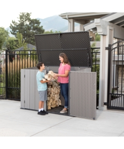 BOX DA GIARDINO LIFETIME IN RESINA GRIGIO 180X97X122 CM