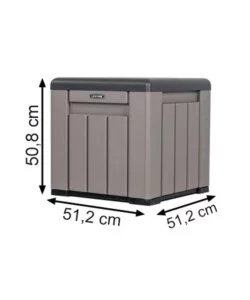BAULE DA ESTERNO LIFETIME IN RESINA EFFETTO LEGNO 51,2X51,2X50,8 CM