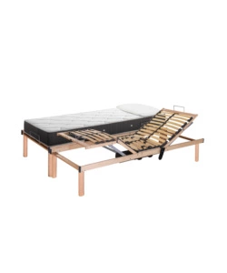 KIT RETE A DOGHE WIRELESS DORMIR CON MATERASSO E GUANCIALE IN MEMORY 190X80 CM