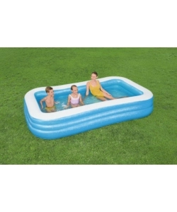 PISCINA GONFIABILE RETTANGOLARE A 3 ANELLI PER BAMBINI BESTWAY 305X183X56 CM