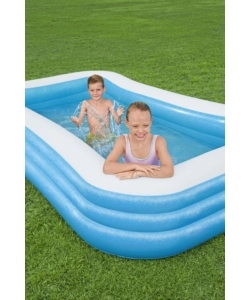 PISCINA GONFIABILE RETTANGOLARE A 3 ANELLI PER BAMBINI BESTWAY 305X183X56 CM