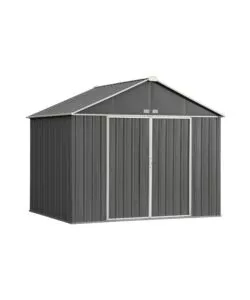 CASETTA DA GIARDINO HABRITA "ARROW EZEE" IN ACCIAIO ZINCATO ANTRACITE E PANNA 299,1X248,9X248,9 CM