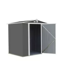 CASETTA DA GIARDINO HABRITA "ARROW EZEE" IN ACCIAIO ZINCATO ANTRACITE E PANNA 177,2X157,5X182,9 CM