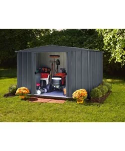 CASETTA DA GIARDINO HABRITA "SPACEMAKER APEX" IN ACCIAIO ZINCATO ANTRACITE  313,1X241,9X197,8 CM