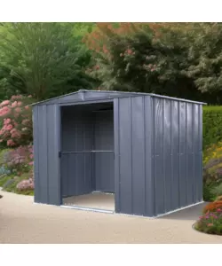 CASETTA DA GIARDINO HABRITA "SPACEMAKER APEX" IN ACCIAIO ZINCATO ANTRACITE 253X181X190 CM