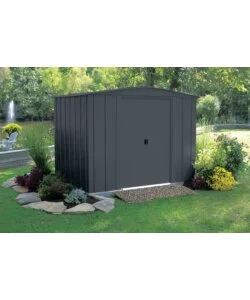 CASETTA DA GIARDINO HABRITA "SPACEMAKER APEX" IN ACCIAIO ZINCATO ANTRACITE 253X181X190 CM