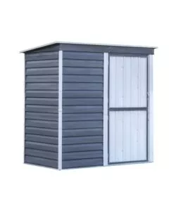 CASETTA DA GIARDINO HABRITA "SPACEMAKER SHED" IN ACCIAIO ZINCATO ANTRACITE E PANNA 203,2X161,1X196,4 CM