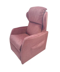 POLTRONA "JOLLY 2" CON RECLINER E ALZATA ELETTRICA IN TESSUTO MATTONE, 75X85X108 CM